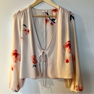 Wilfred Floral Tie Front Blouse Small